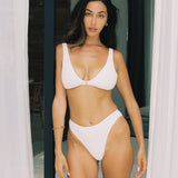 Isa Bikini Bottoms - White Crinkle