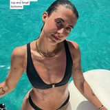 Mae Clip Front Bikini Top - Black Ribbed