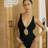 Amy, One Piece Swimsuit - Black