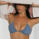 Blue Triangle Bikini Top