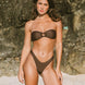 Chocolate Brown Bandeau Bikini Set